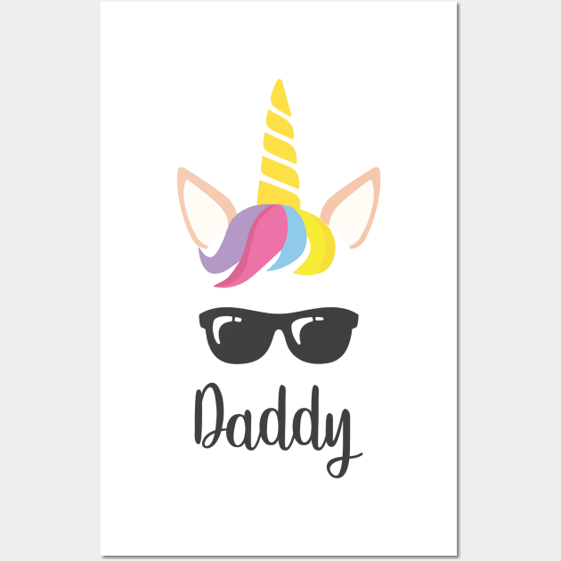 Daddy Unicorn Wall Art by PlimPlom